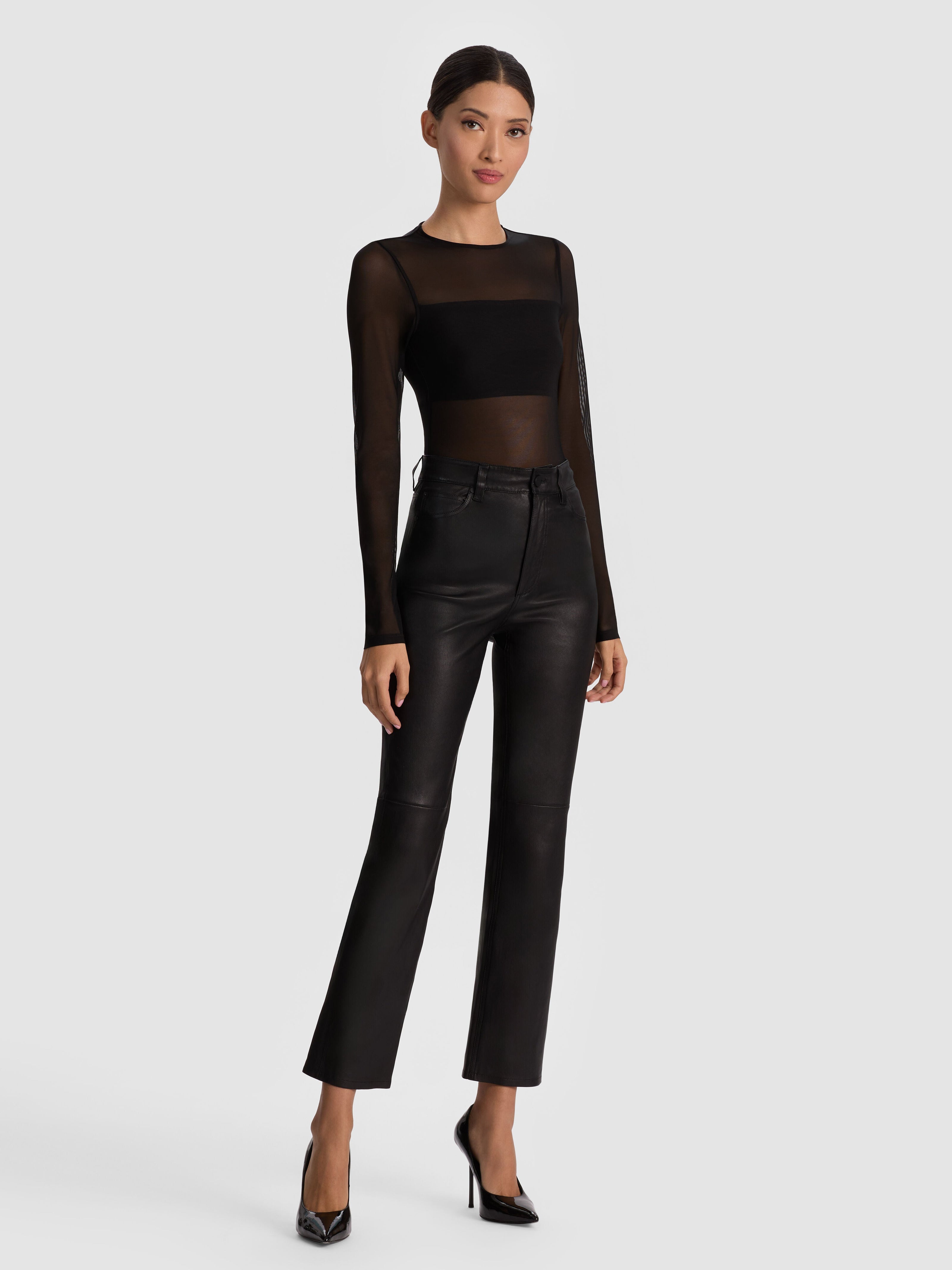 BANDEAU LONG SLEEVE BODYSUIT-ALICE + OLIVIA
