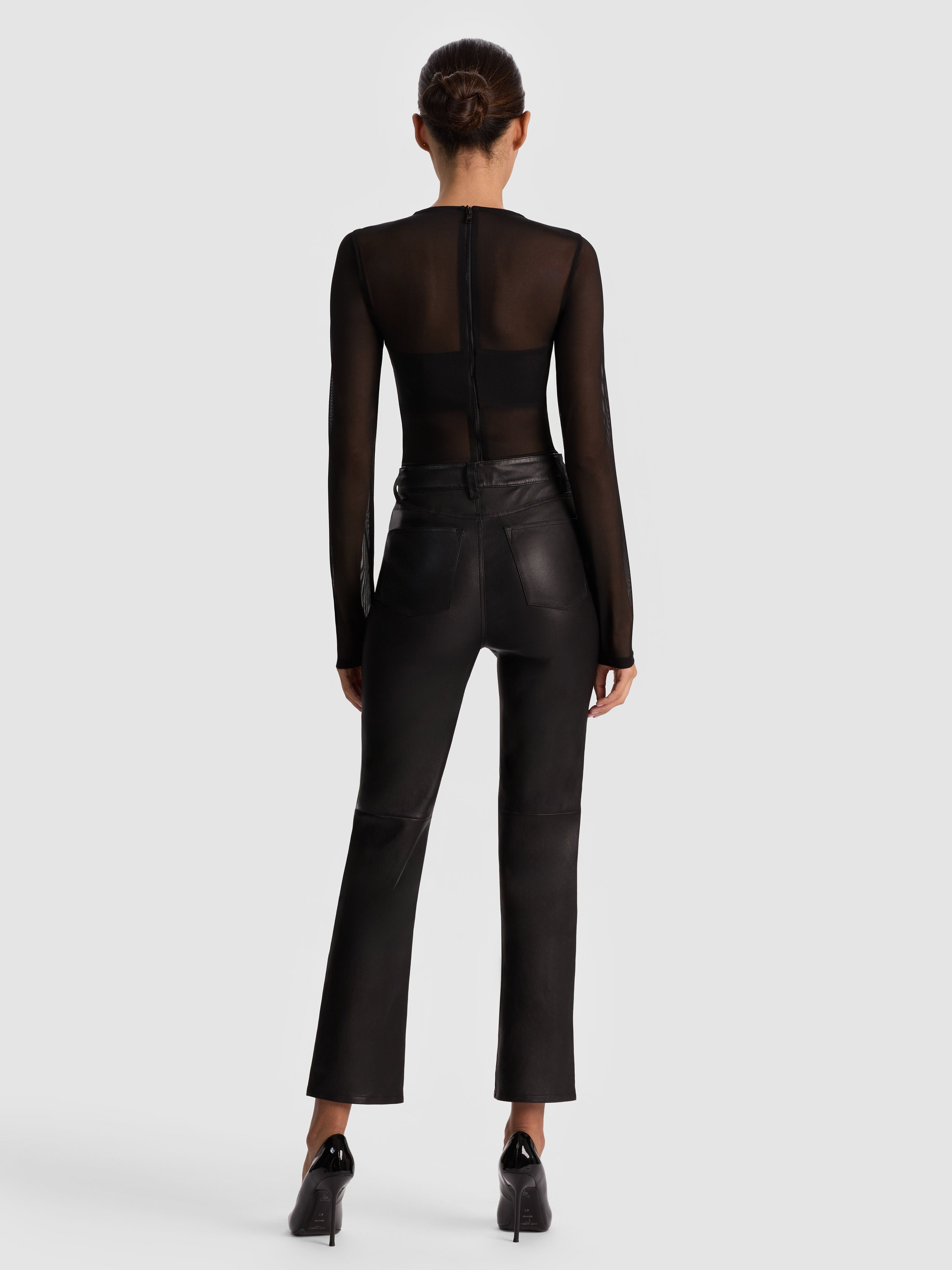 BANDEAU LONG SLEEVE BODYSUIT-ALICE + OLIVIA