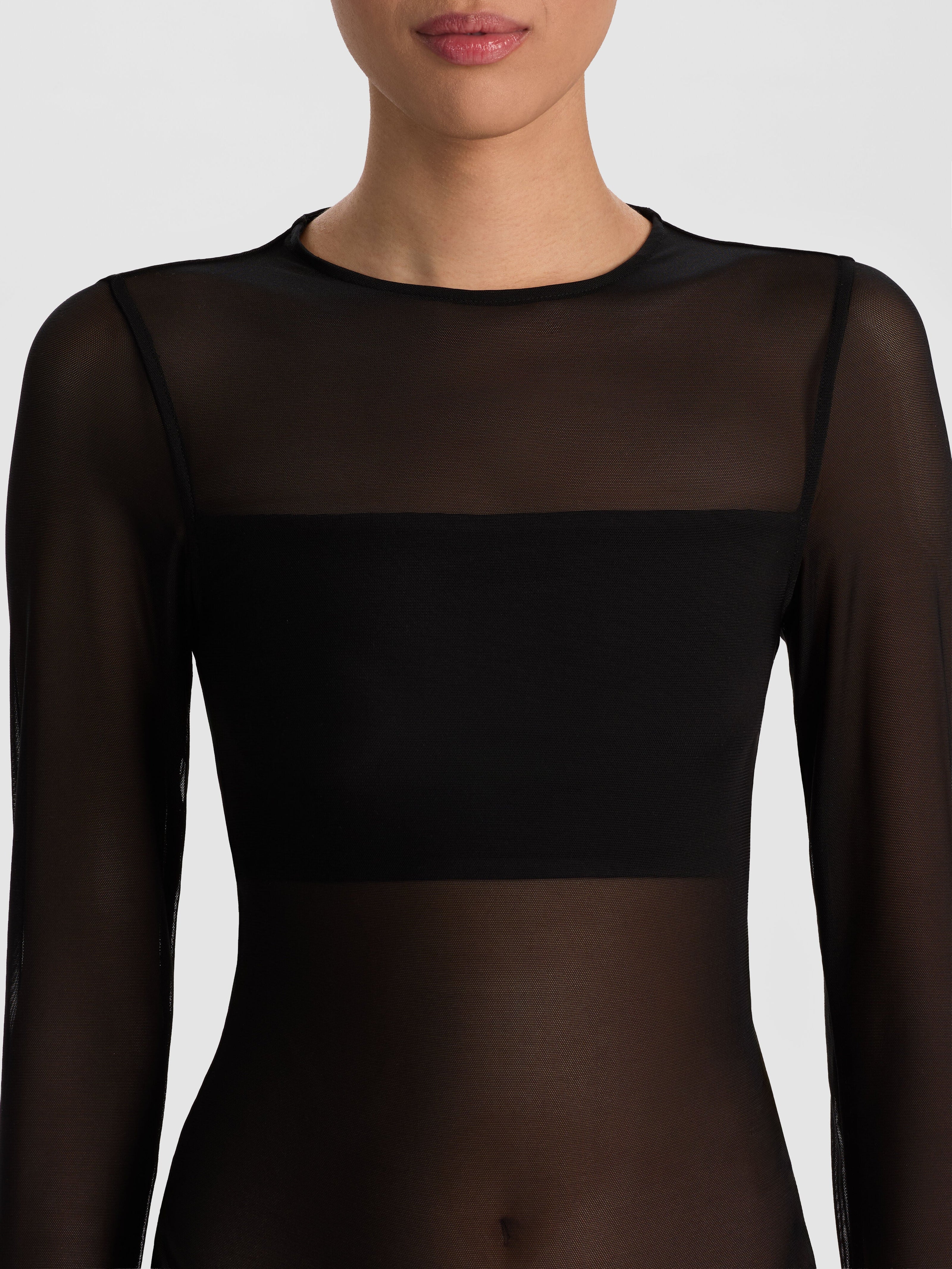 BANDEAU LONG SLEEVE BODYSUIT-ALICE + OLIVIA