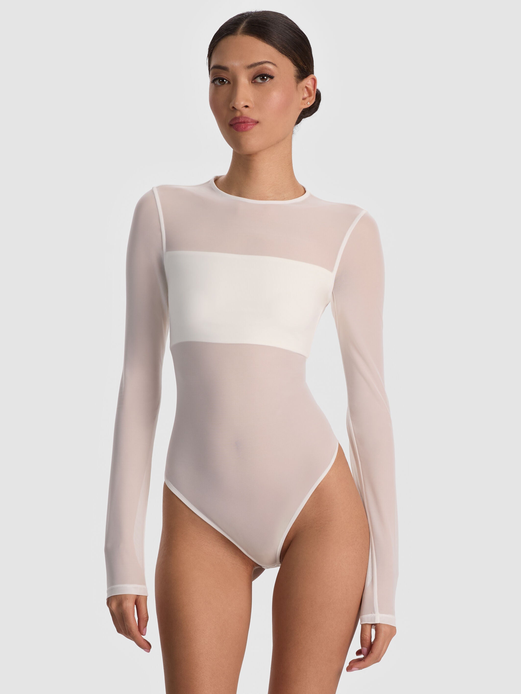 BANDEAU LONG SLEEVE BODYSUIT-ALICE + OLIVIA