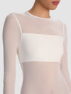 BANDEAU LONG SLEEVE BODYSUIT-OFF WHITE-ALICE + OLIVIA