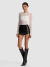 BANDEAU LONG SLEEVE BODYSUIT-OFF WHITE-ALICE + OLIVIA