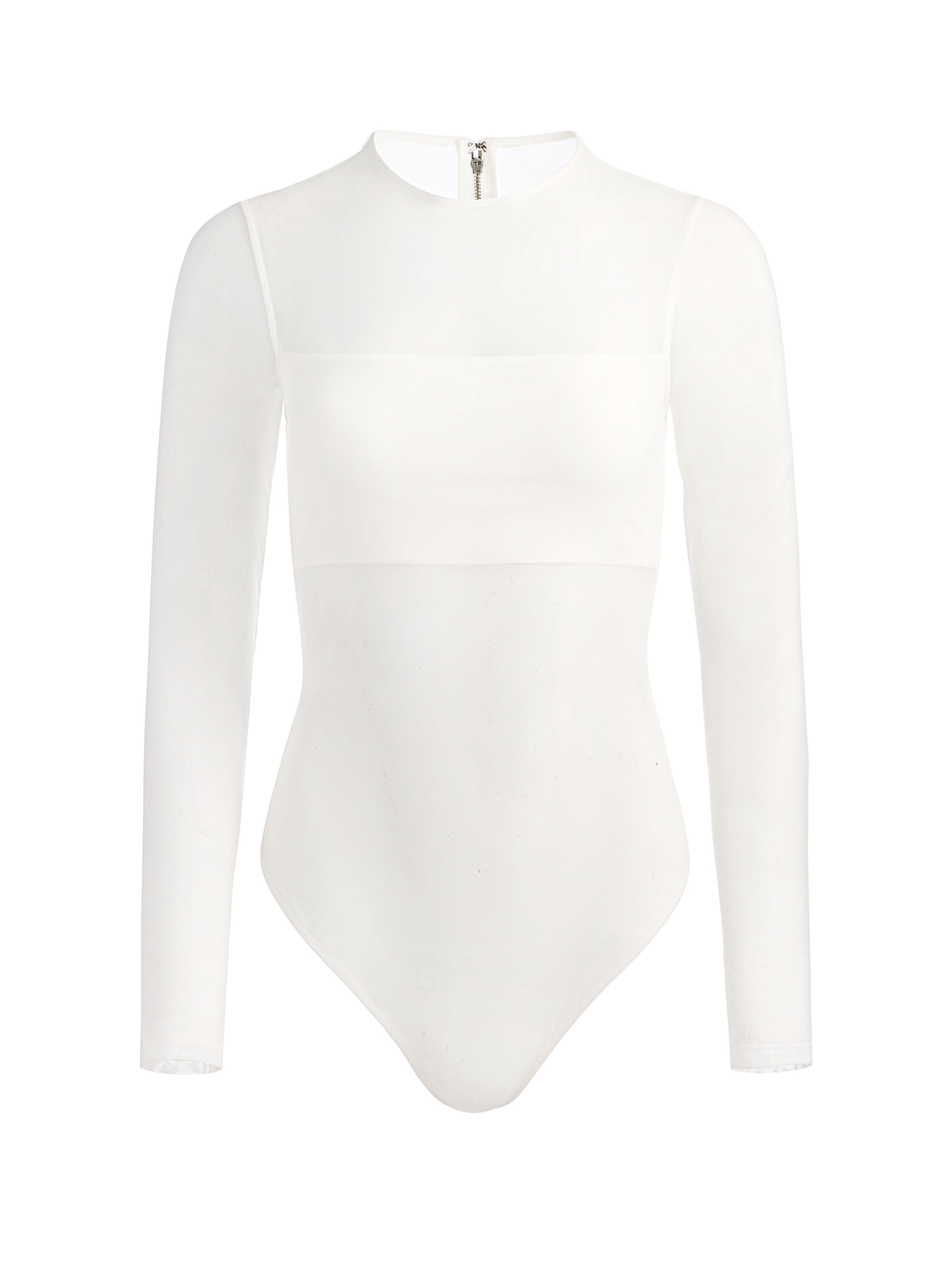 BANDEAU LONG SLEEVE BODYSUIT-OFF WHITE-ALICE + OLIVIA