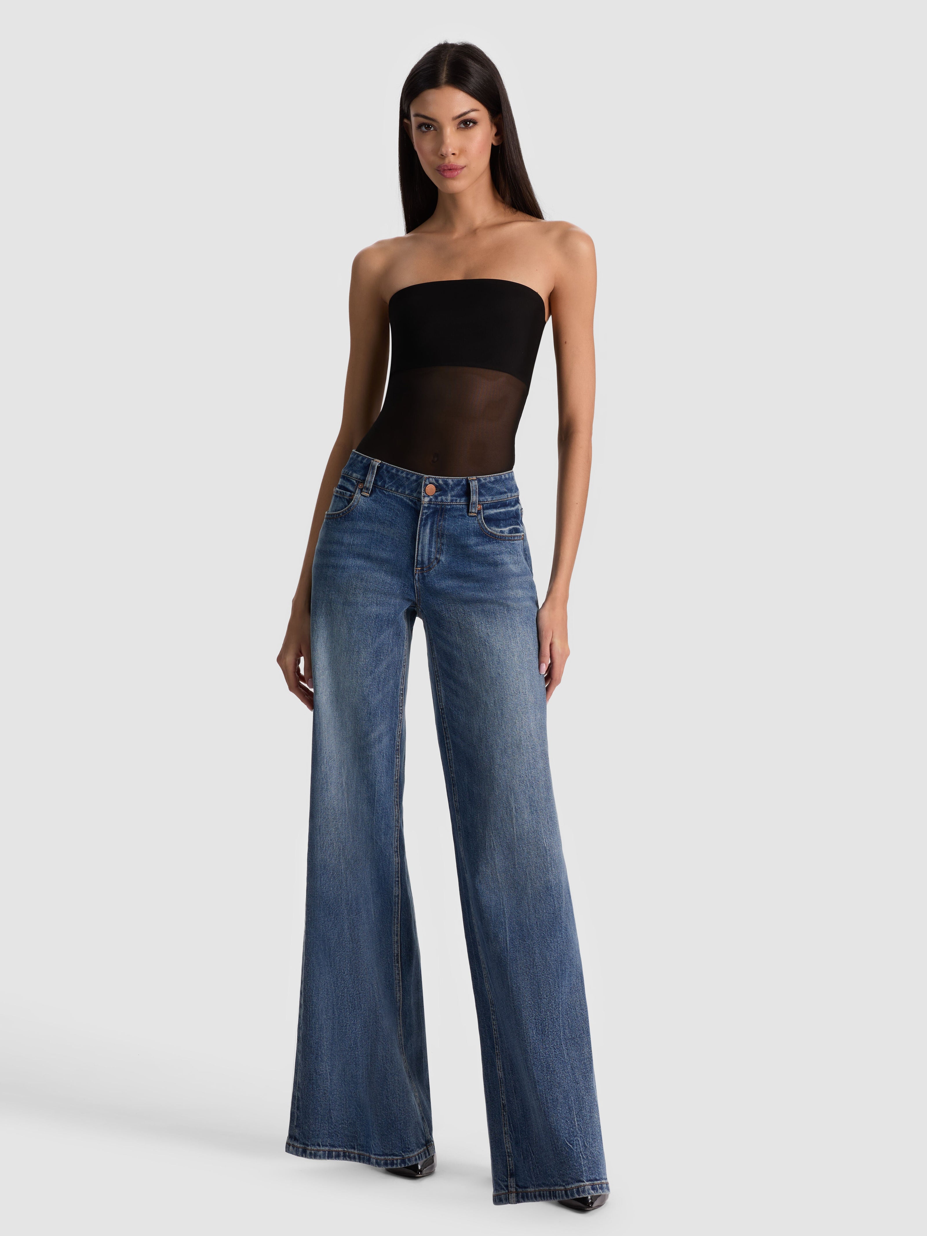 BANDEAU STRAPLESS BODYSUIT-ALICE + OLIVIA