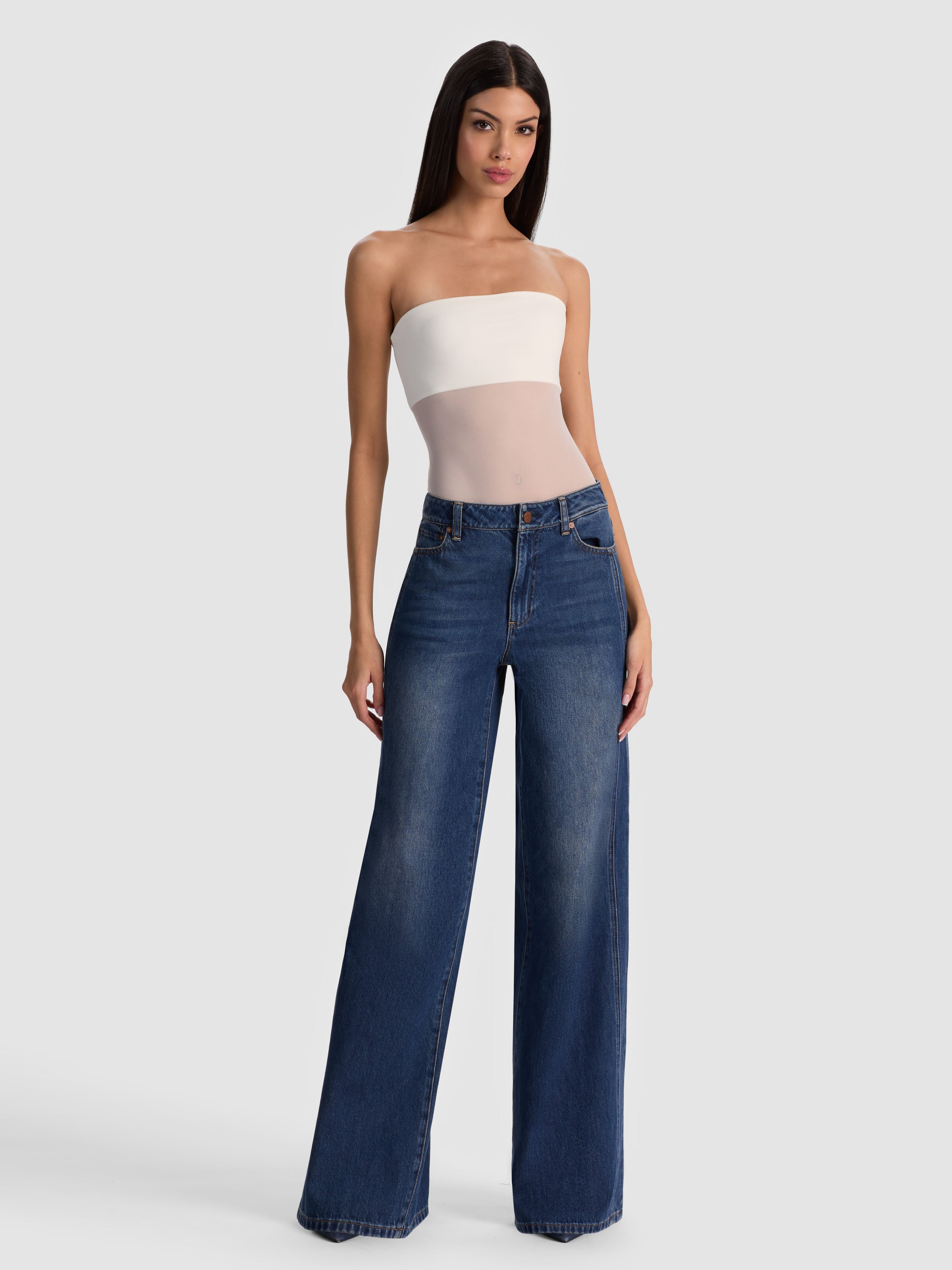 BANDEAU STRAPLESS BODYSUIT-ALICE + OLIVIA