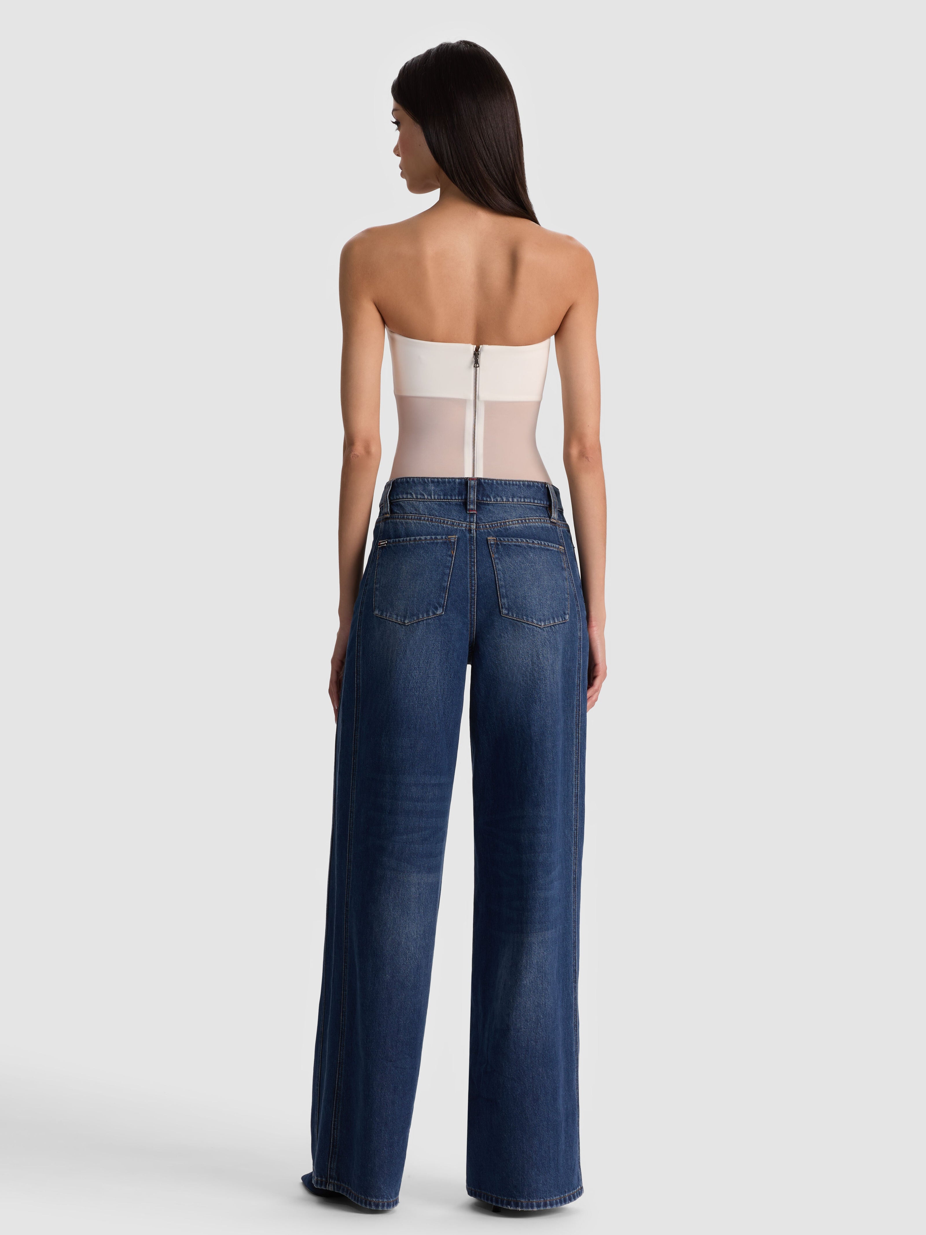 BANDEAU STRAPLESS BODYSUIT-ALICE + OLIVIA