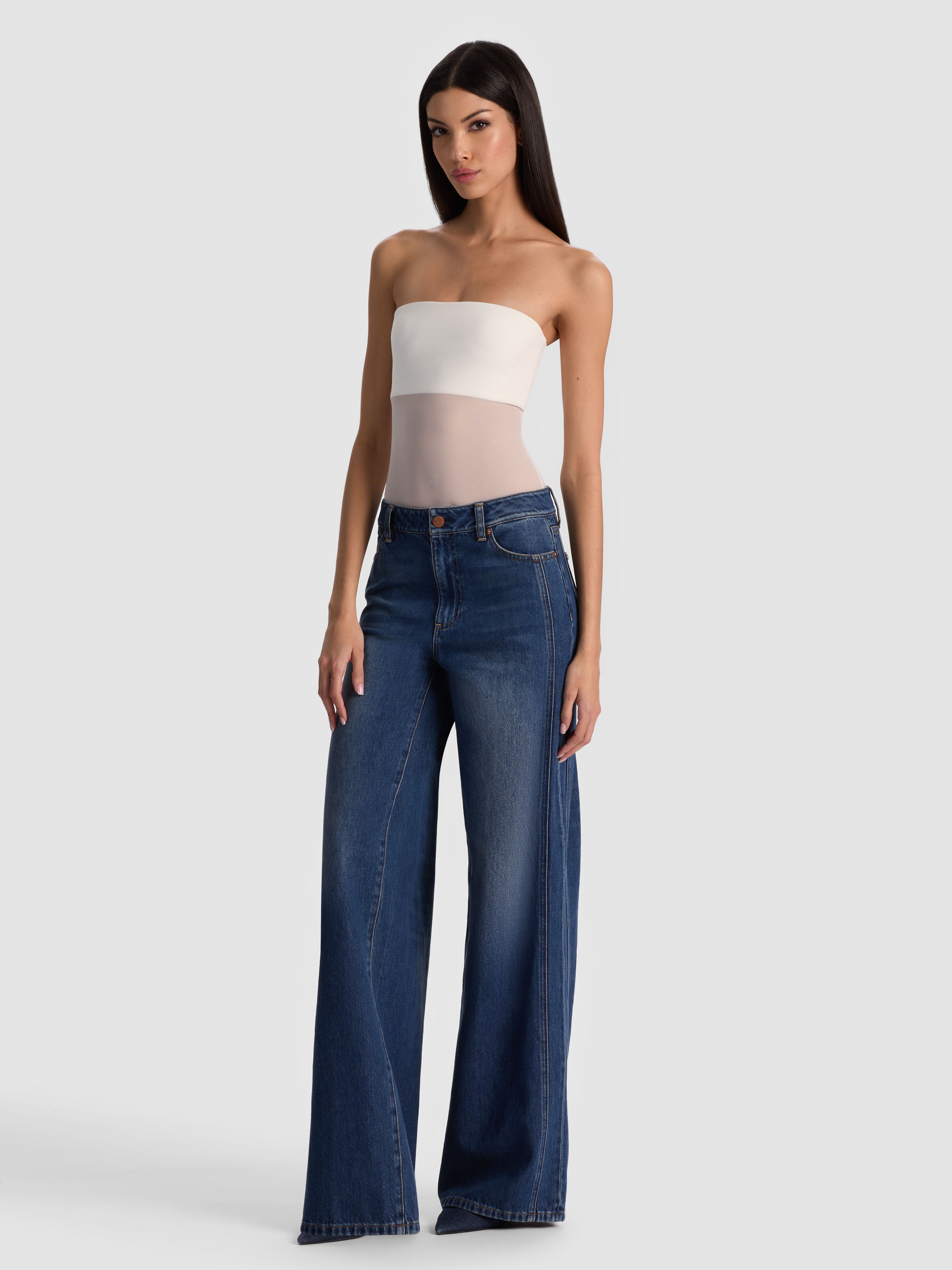 BANDEAU STRAPLESS BODYSUIT-ALICE + OLIVIA