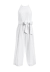 FRANNY HALTER NECK GAUCHO JUMPSUIT-White-ALICE + OLIVIA