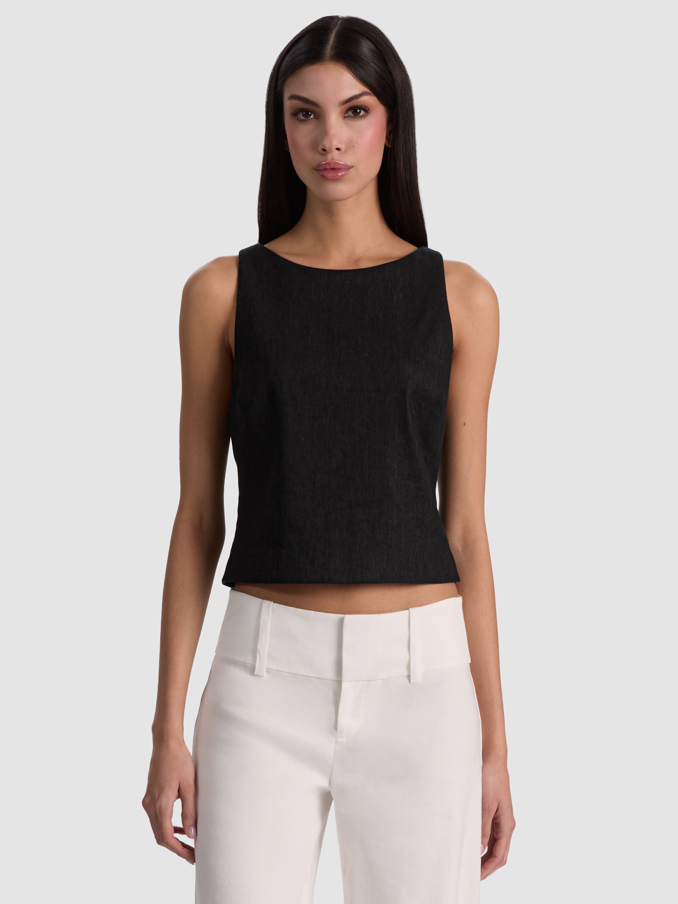 YVETTE BOAT NECK TANK-ALICE + OLIVIA