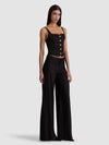 KELCEY BUTTON FRONT TOP-Black-ALICE + OLIVIA