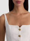 KELCEY BUTTON FRONT TOP-OFF WHITE-ALICE + OLIVIA