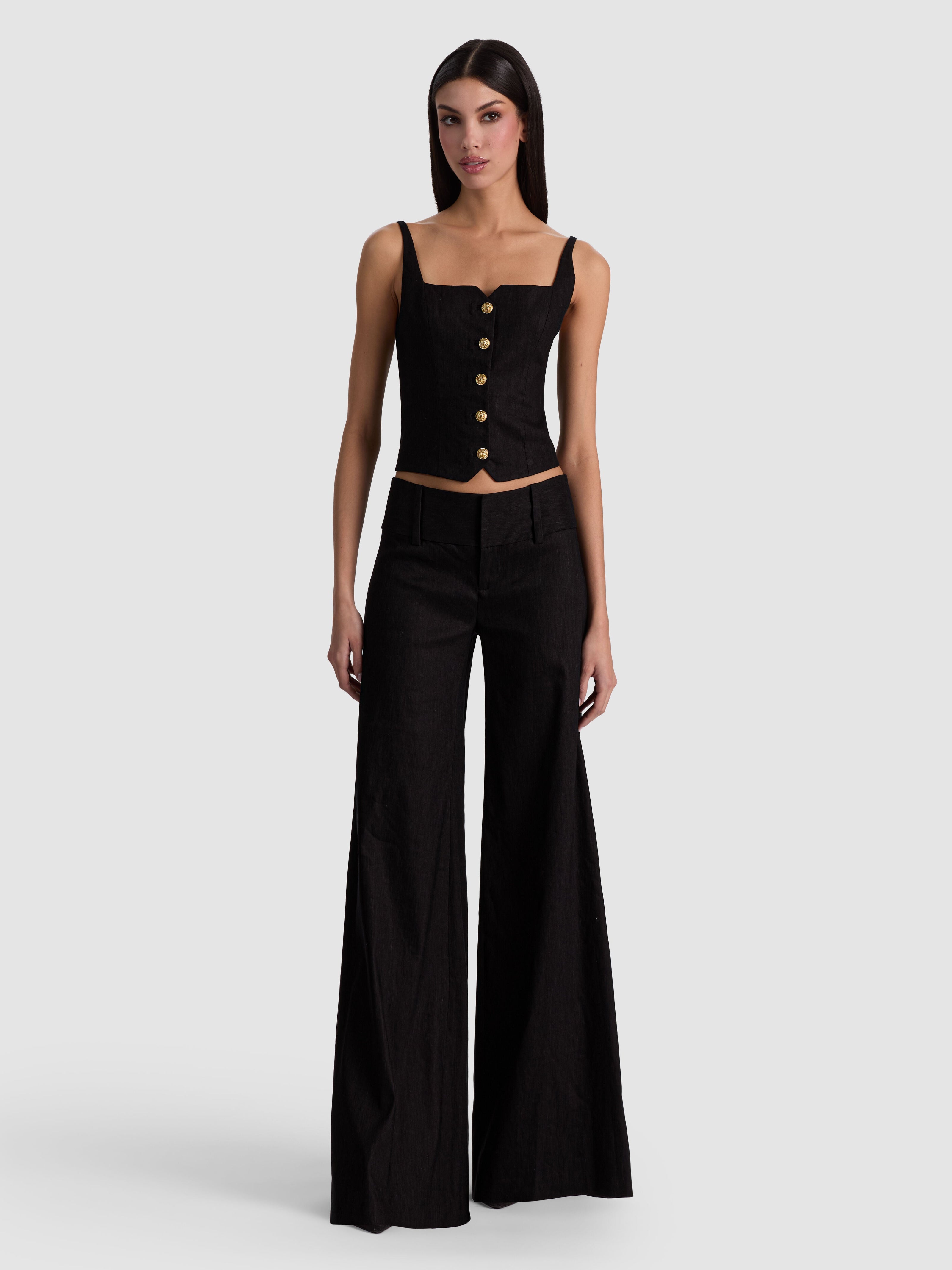 OLIVIA WIDE LEG PANT-ALICE + OLIVIA