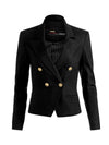 SABLE DOUBLE BREASTED CROPPED BLAZER-ALICE + OLIVIA