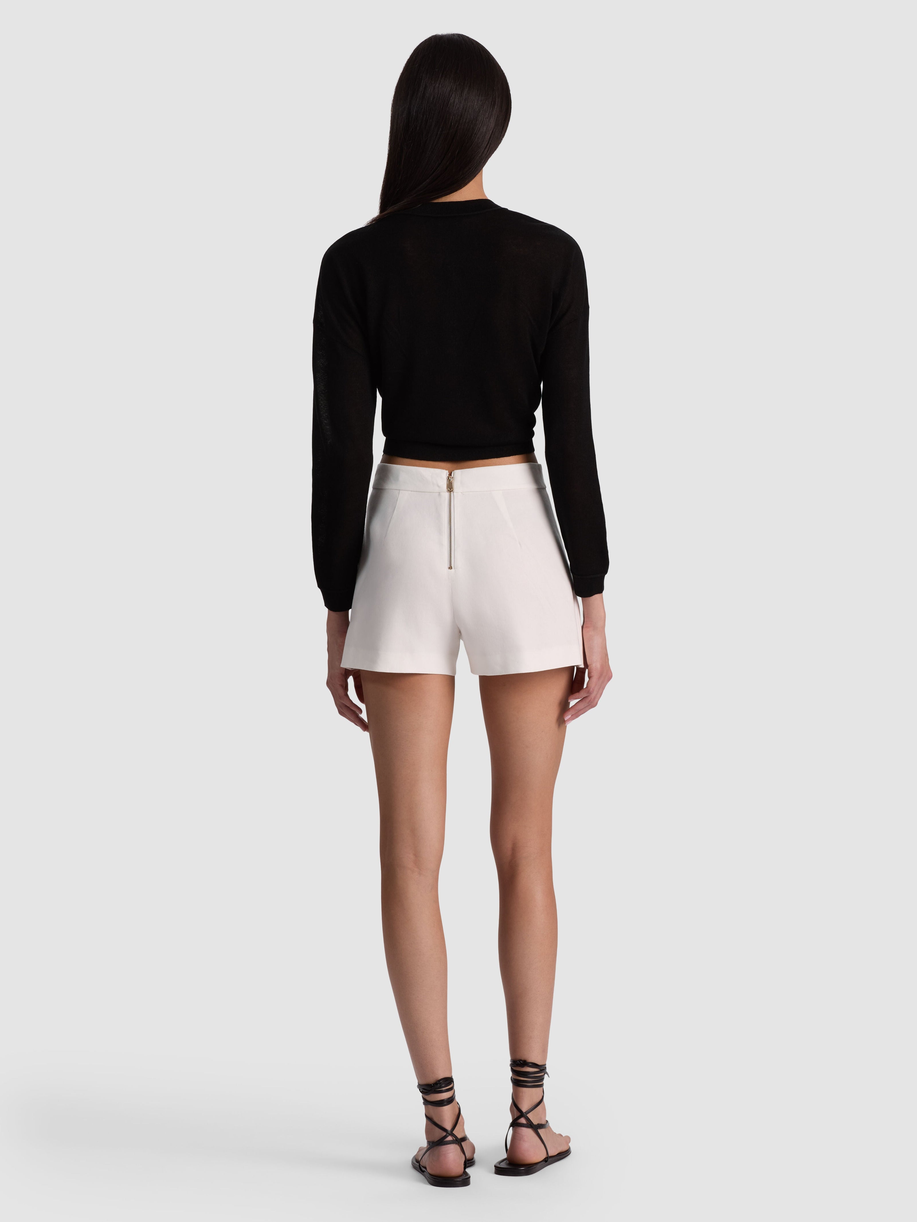 HERA HIGH RISE SHORT-OFF WHITE-ALICE + OLIVIA