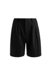 CONRY PLEATED BERMUDA SHORT-Black-ALICE + OLIVIA