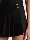 NOAH PLEATED MINI SKORT-Black-ALICE + OLIVIA