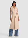 KEITH SLEEVELESS LINEN TRENCH-OATMEAL-ALICE + OLIVIA