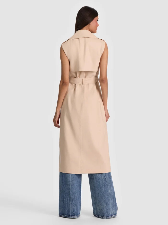 KEITH SLEEVELESS LINEN TRENCH-OATMEAL-ALICE + OLIVIA