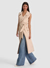 KEITH SLEEVELESS LINEN TRENCH-OATMEAL-ALICE + OLIVIA