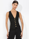 MAZIE LINEN VEST-ALICE + OLIVIA