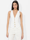 MAZIE LINEN VEST-ALICE + OLIVIA
