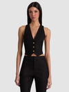 DONNA LINEN VEST-ALICE + OLIVIA
