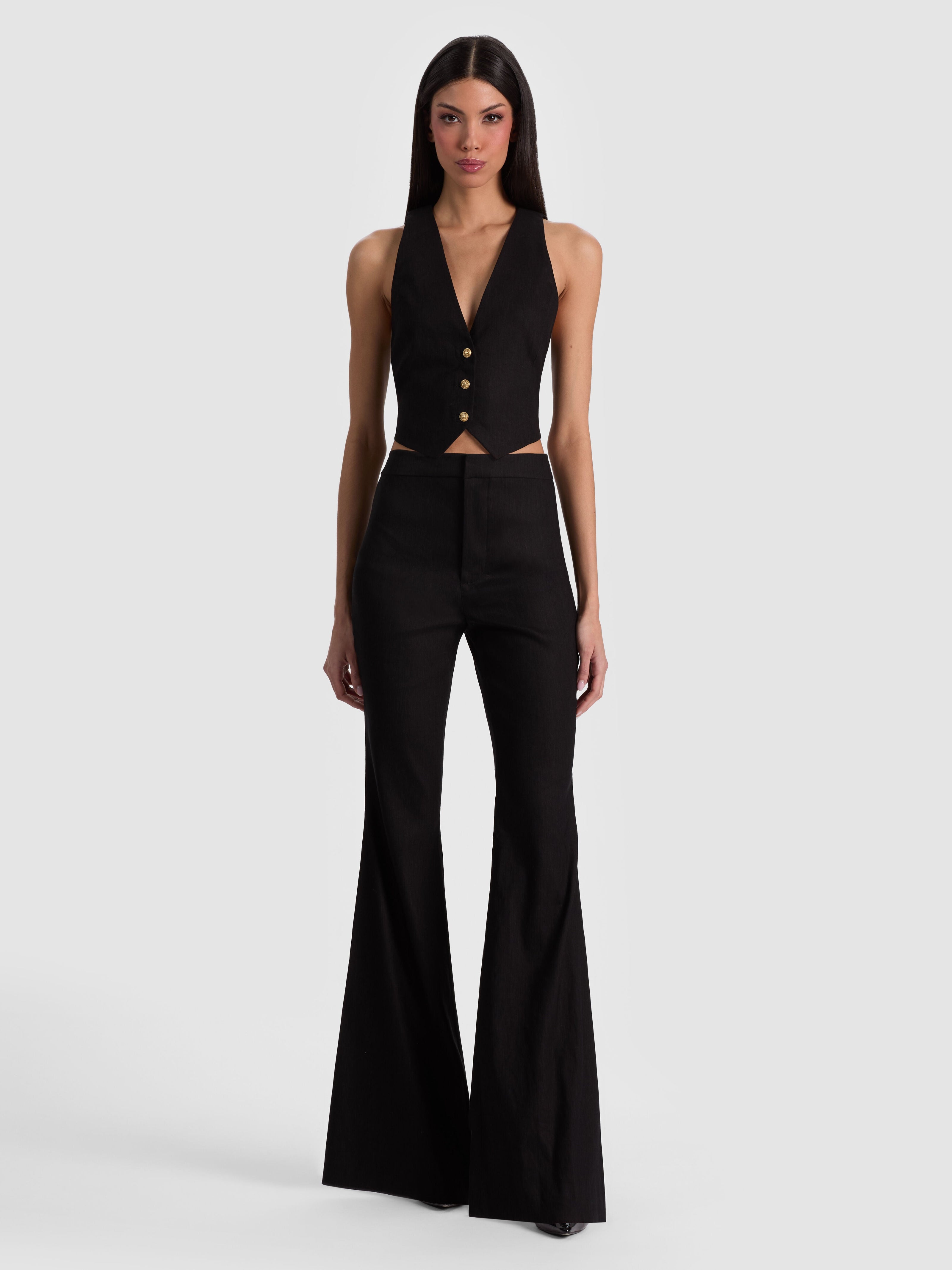 DONNA LINEN VEST-ALICE + OLIVIA