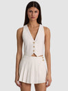 DONNA LINEN VEST-ALICE + OLIVIA