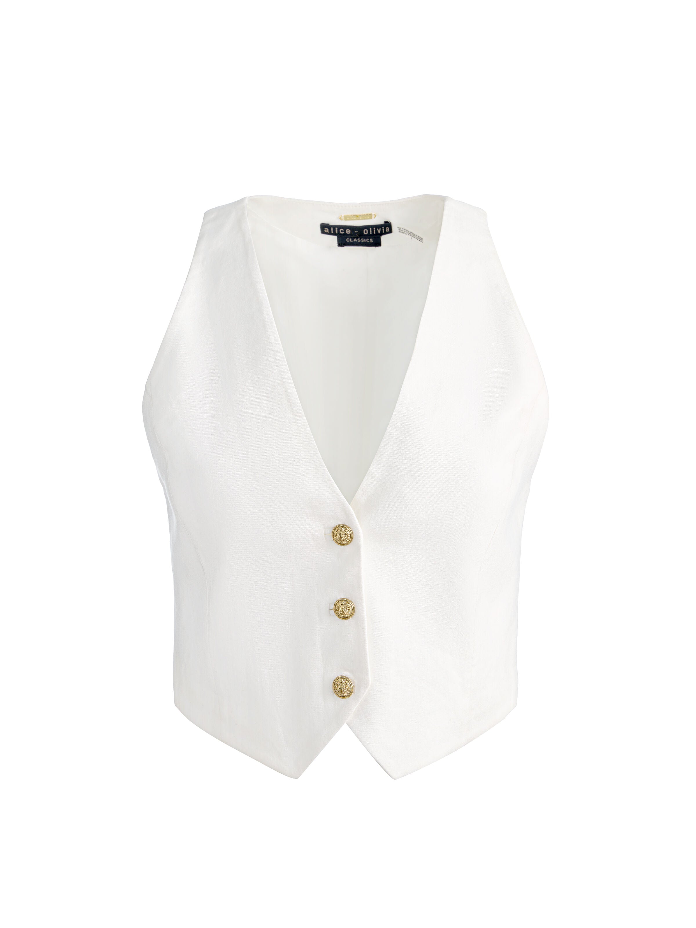 DONNA LINEN VEST-ALICE + OLIVIA