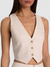 DONNA LINEN VEST-ALICE + OLIVIA