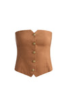 KELCEY STRAPLESS VEST-TAN-ALICE + OLIVIA