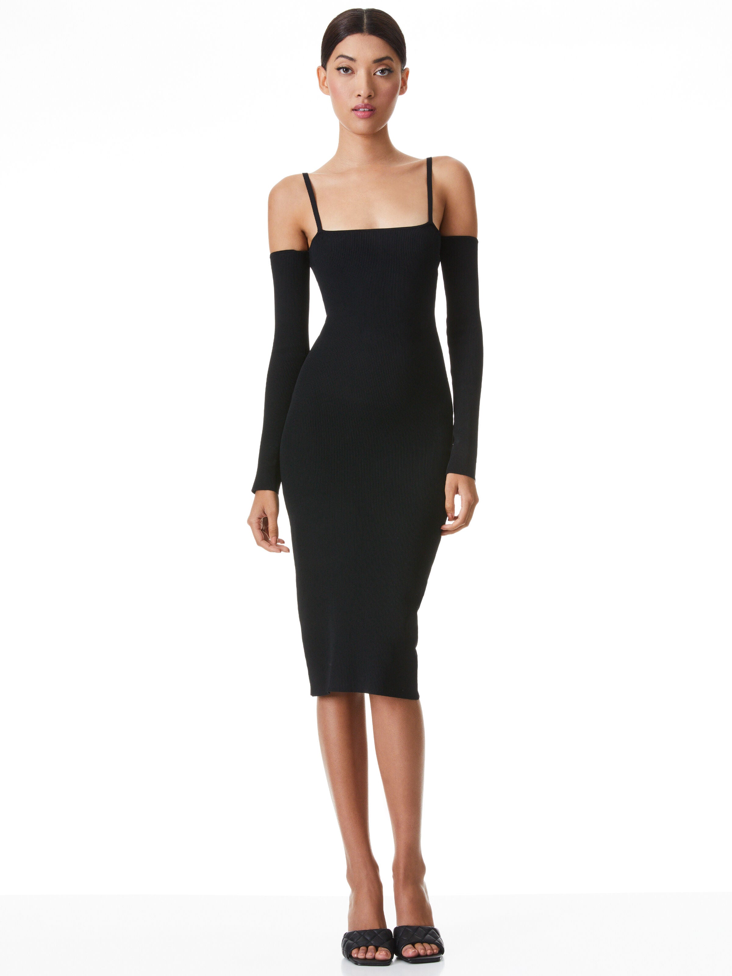 EVIA FITTED SPAGHETTI STRAP DRESS-ALICE + OLIVIA