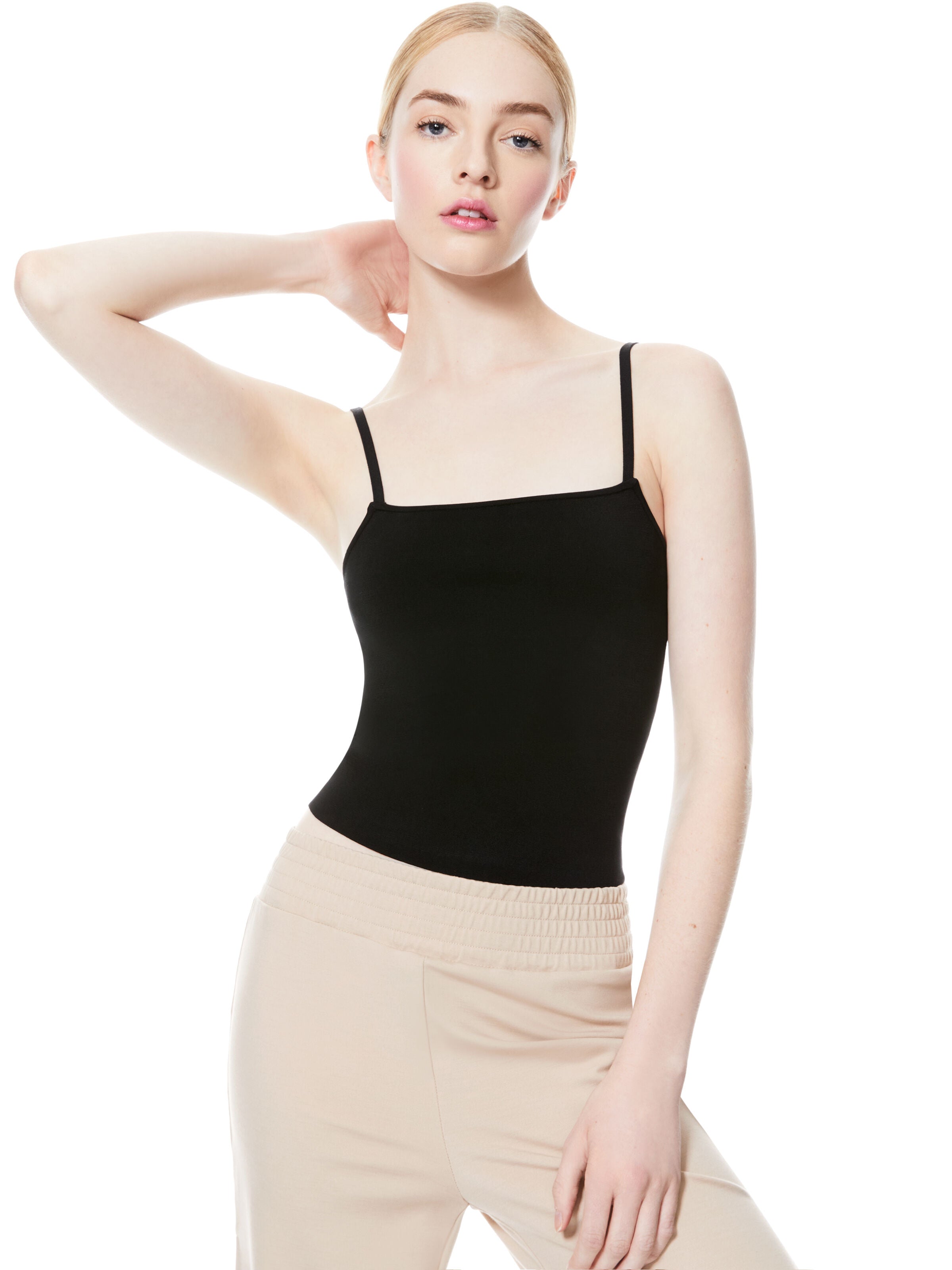 DRINA CROPPED RIB TANK-ALICE + OLIVIA