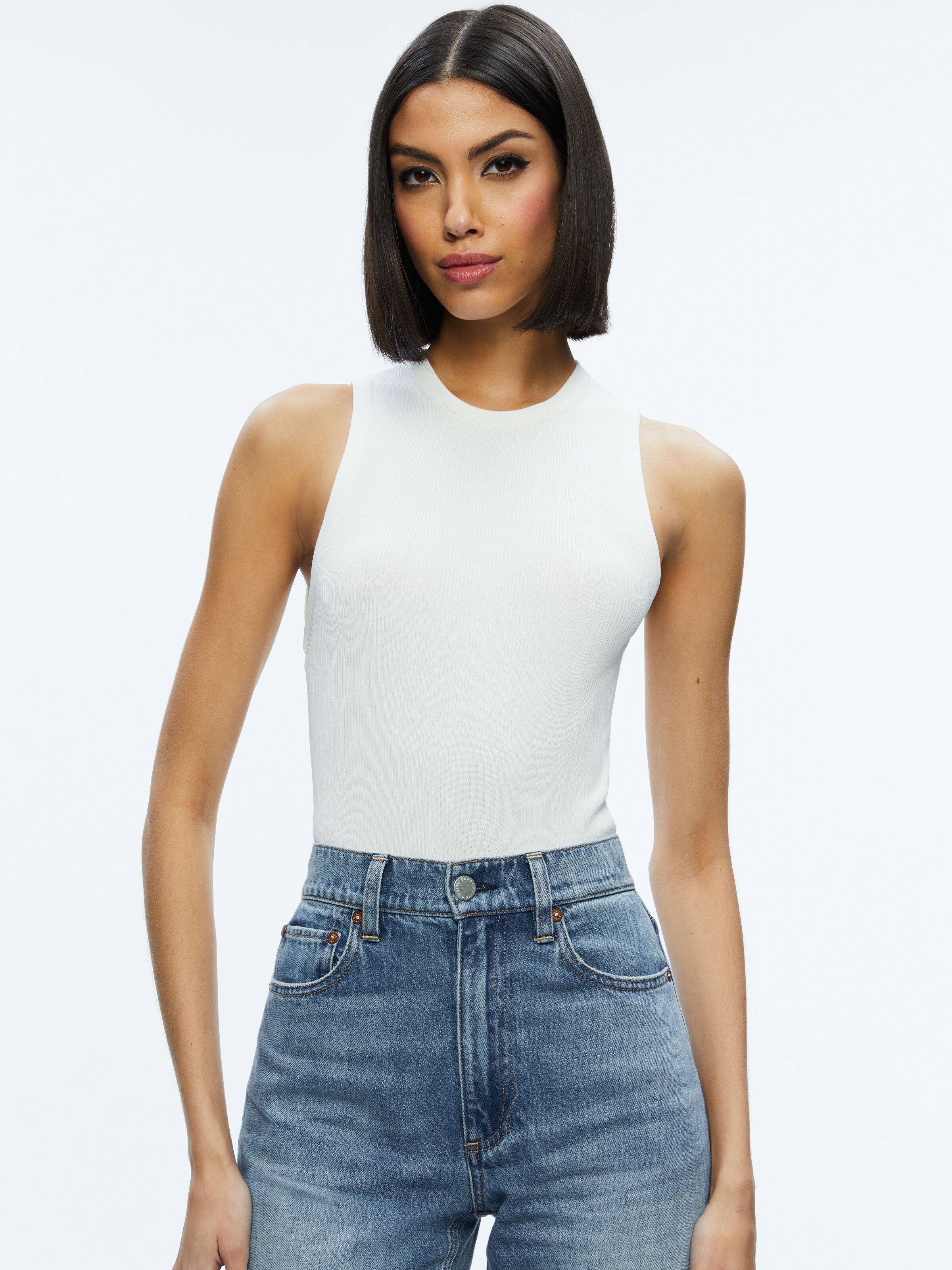 TONITA RIBBED TANK-ALICE + OLIVIA