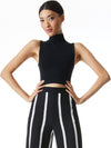 DARINA MOCK NECK FITTED CROPPED TANK-ALICE + OLIVIA