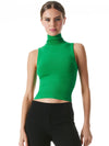 DARINA MOCK NECK FITTED CROPPED TANK-ALICE + OLIVIA