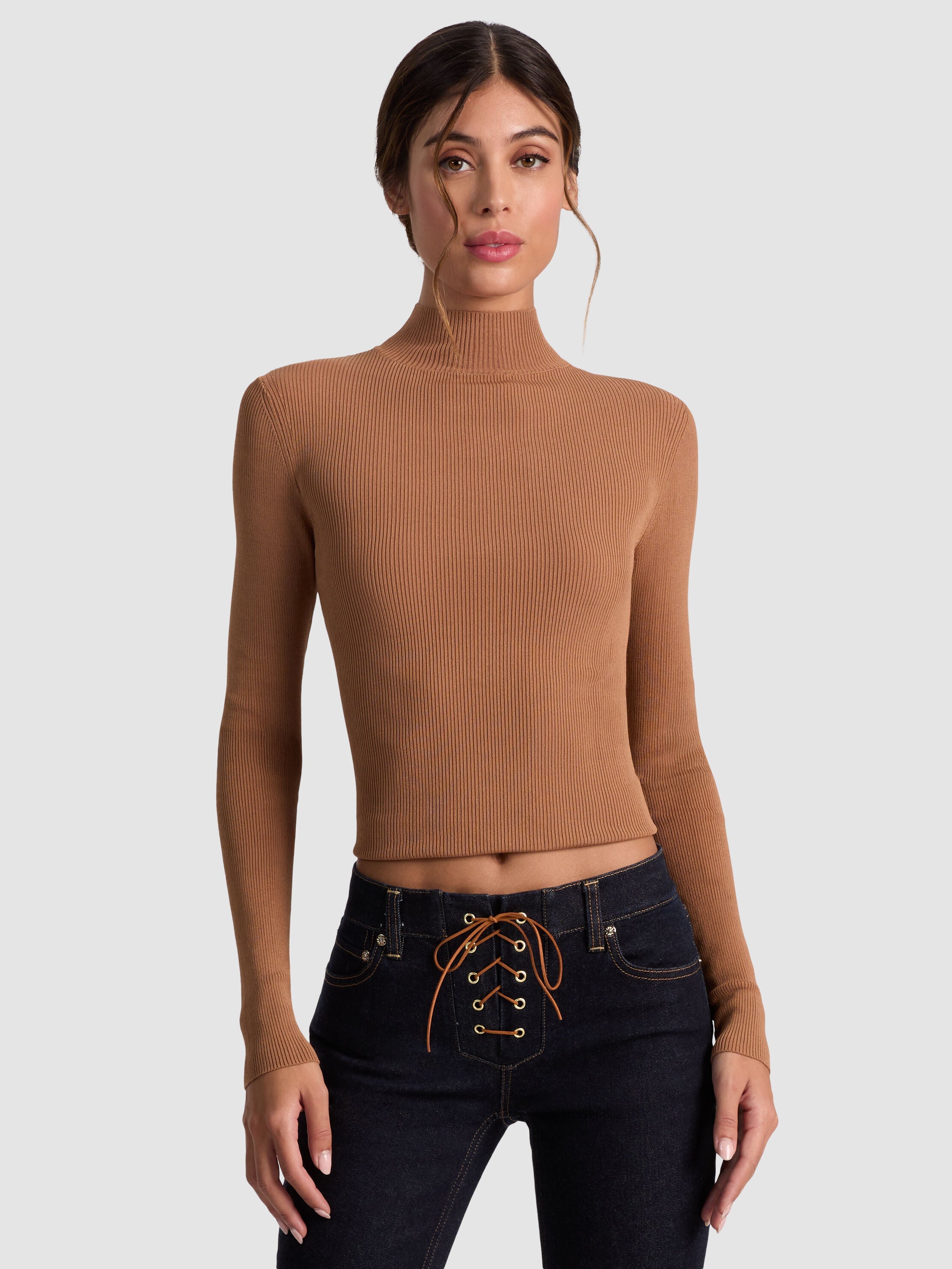 ROBERTA RIBBED TURTLENECK-ALICE + OLIVIA
