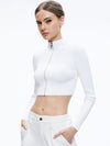 DORRIS RIBBED ZIP UP CARDIGAN-ALICE + OLIVIA