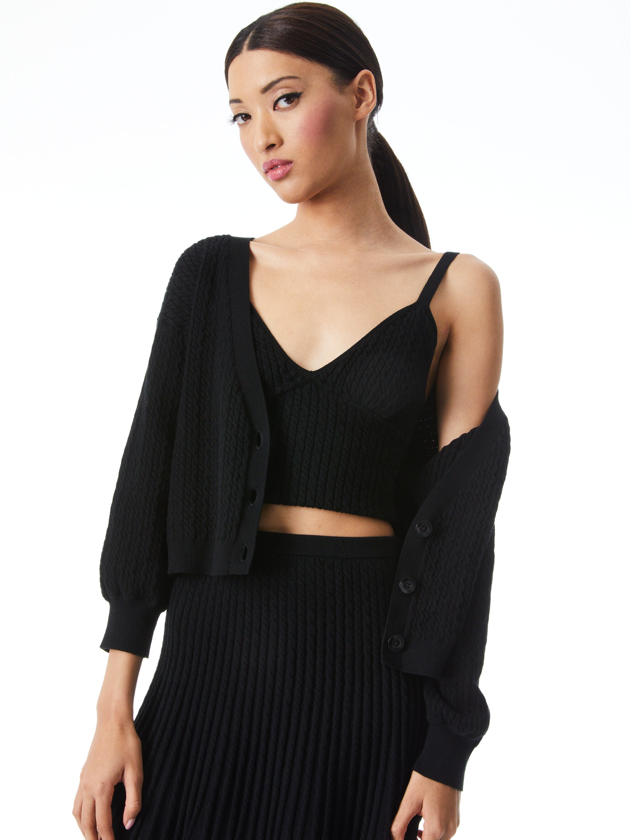 ZELINA DEEP V CARDIGAN-ALICE + OLIVIA