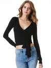 ANTONIA BALLERINA WRAP SWEATER-Black-ALICE + OLIVIA