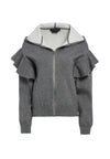 HARRIS RUFFLE ZIP HOODIE-ALICE + OLIVIA