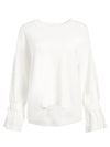 LEIGHTON TIE CUFF PULLOVER-ALICE + OLIVIA