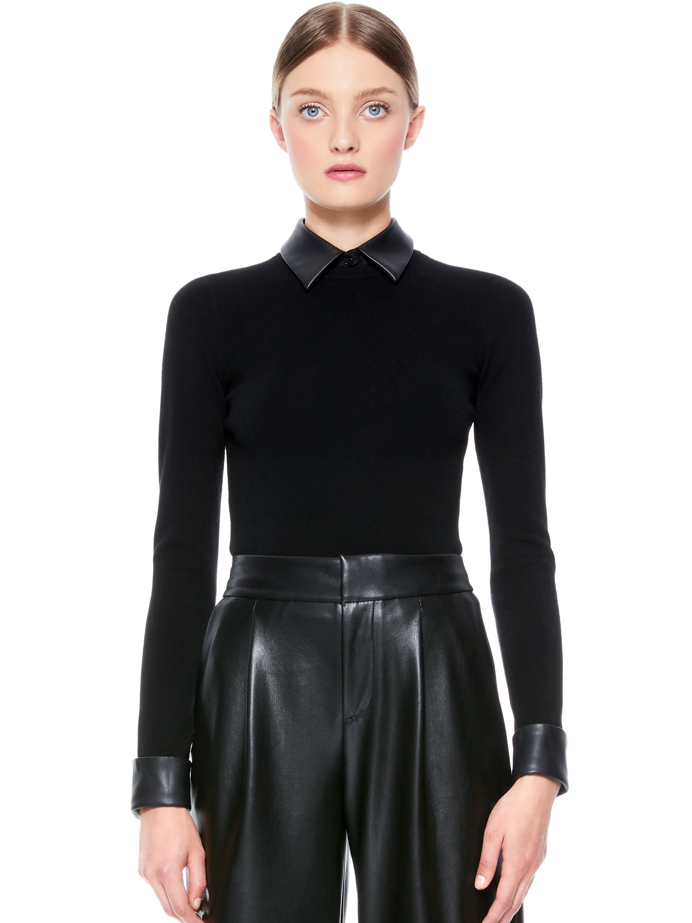 DORY PULLOVER WITH REMOVABLE COLLAR-ALICE + OLIVIA