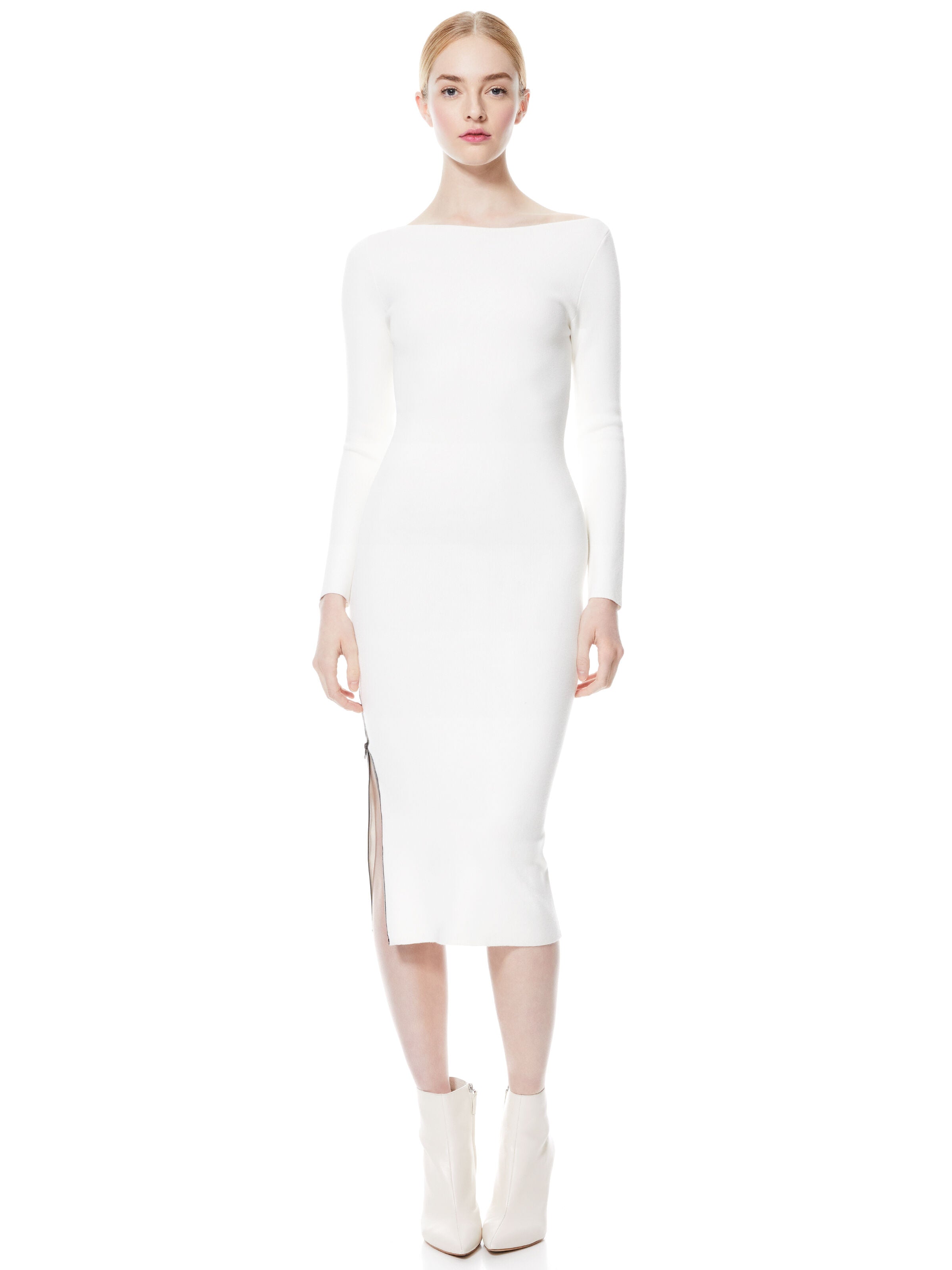 ROCHELLE BOATNECK MIDI DRESS-ALICE + OLIVIA