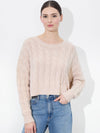 CECILIE CASHMERE CABLEKNIT PULLOVER-OATMEAL HEATHER-ALICE + OLIVIA