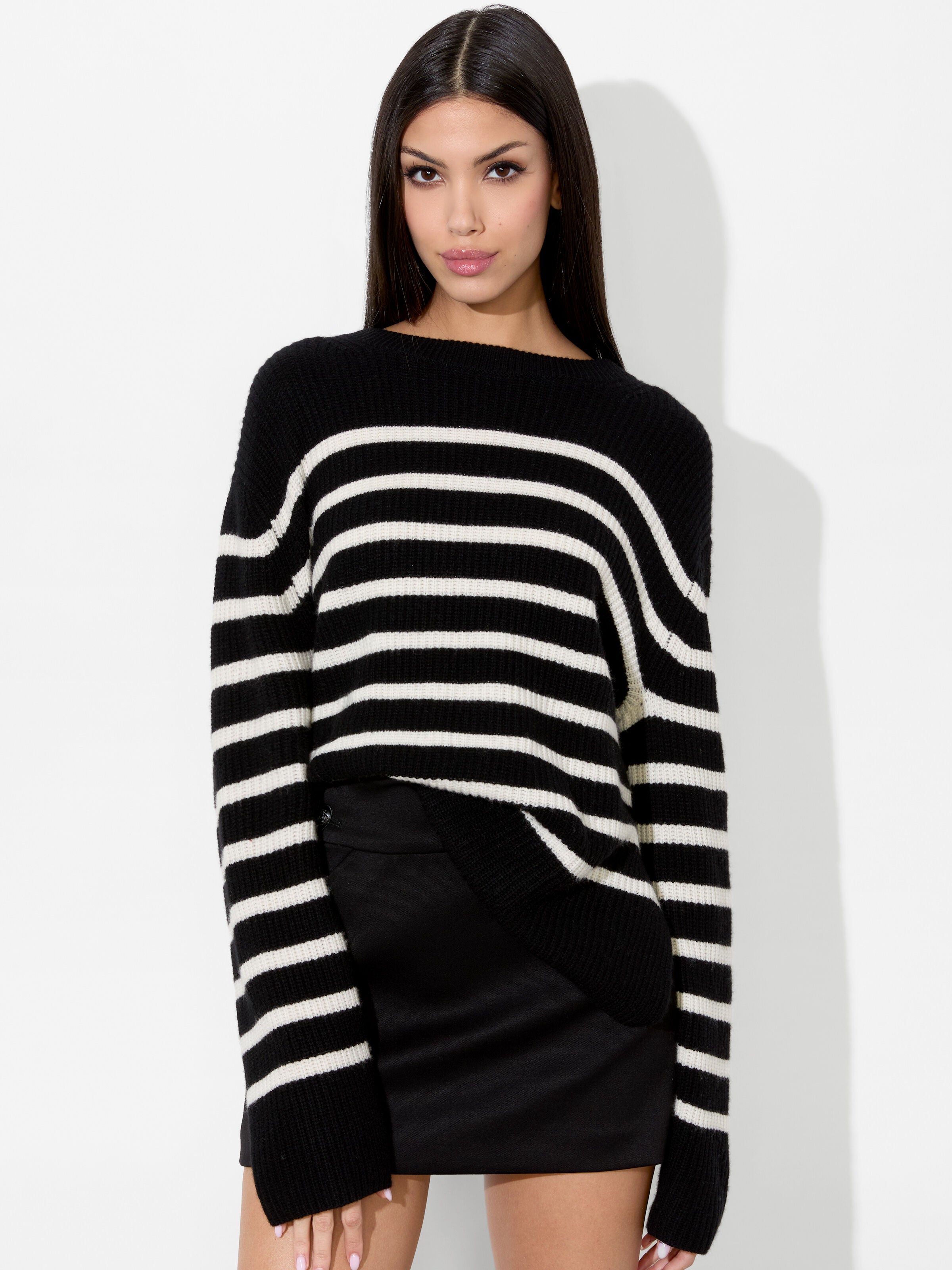 HAROLD STRIPED PULLOVER-ALICE + OLIVIA