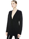 LOUIE OVERSIZED V-NECK CARDIGAN-Black-ALICE + OLIVIA