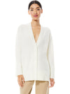 LOUIE OVERSIZED V-NECK CARDIGAN-Black-ALICE + OLIVIA