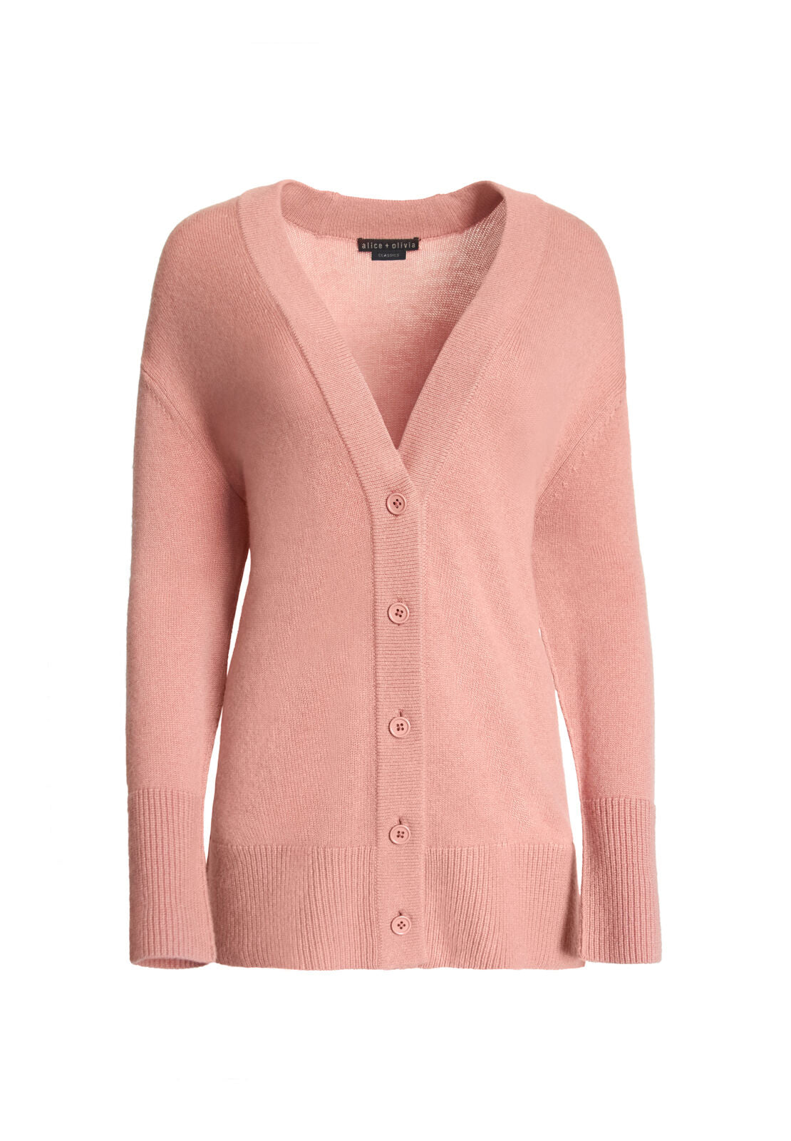 LOUIE V-NECK OVERSIZED CARDIGAN-ROSE TAN-ALICE + OLIVIA