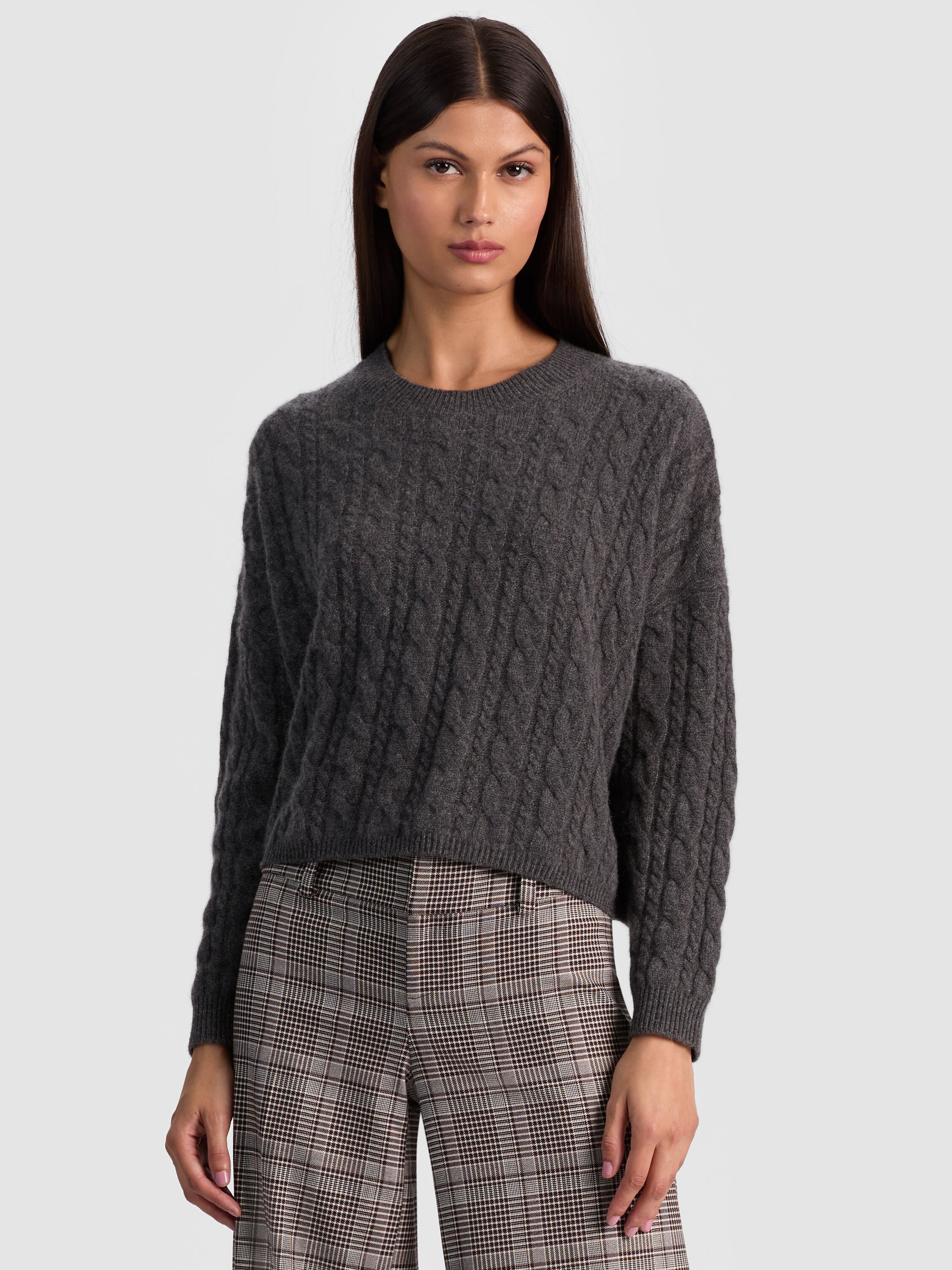 CECILIE CASHMERE CABLEKNIT PULLOVER